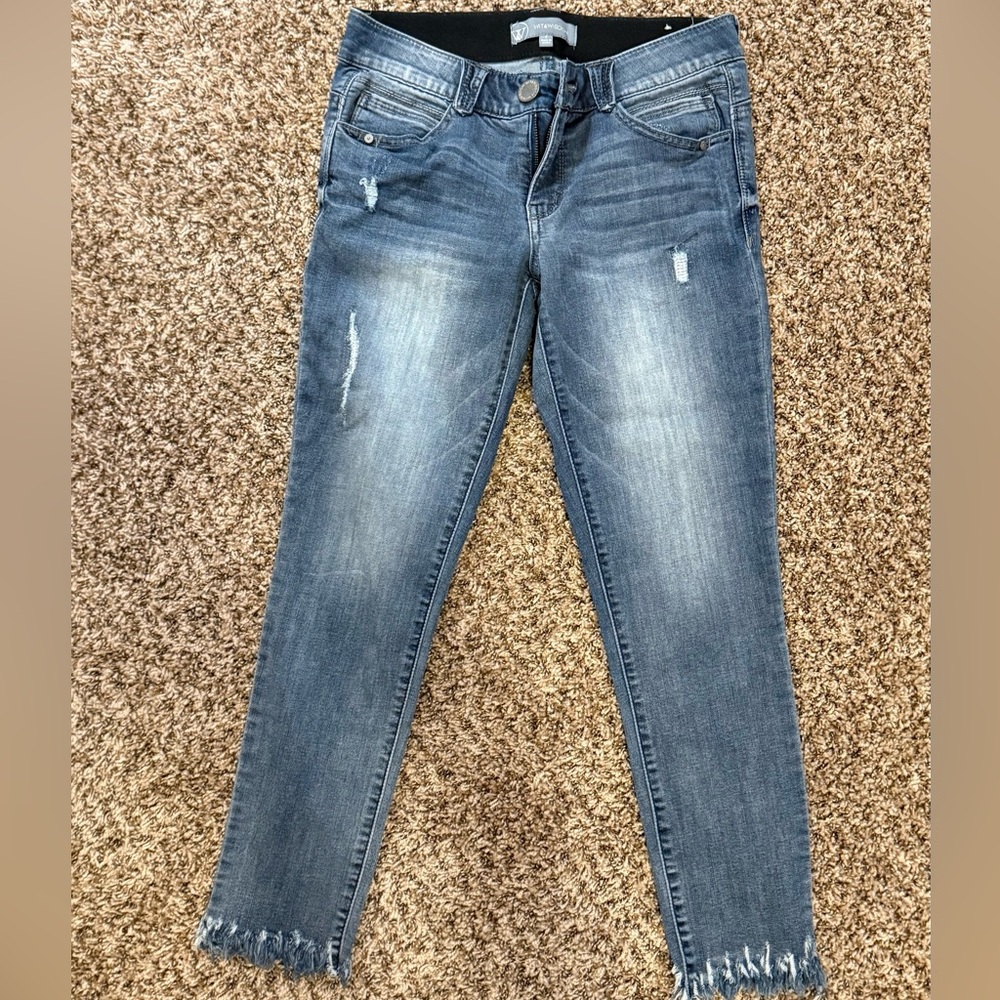 Wit & Wisdom Frayed Hem Skinny Jeans